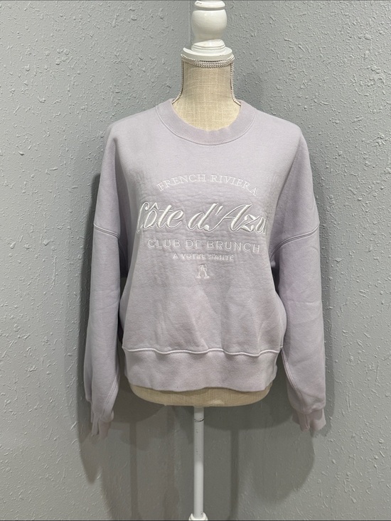 Abercrombie & Fitch Sweaters - Abercrombie & Fitch French‎ Riviera Lavender Sweatshirt Size Large